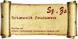 Sztancsik Zsuzsanna névjegykártya
