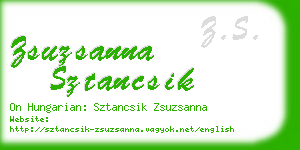 zsuzsanna sztancsik business card